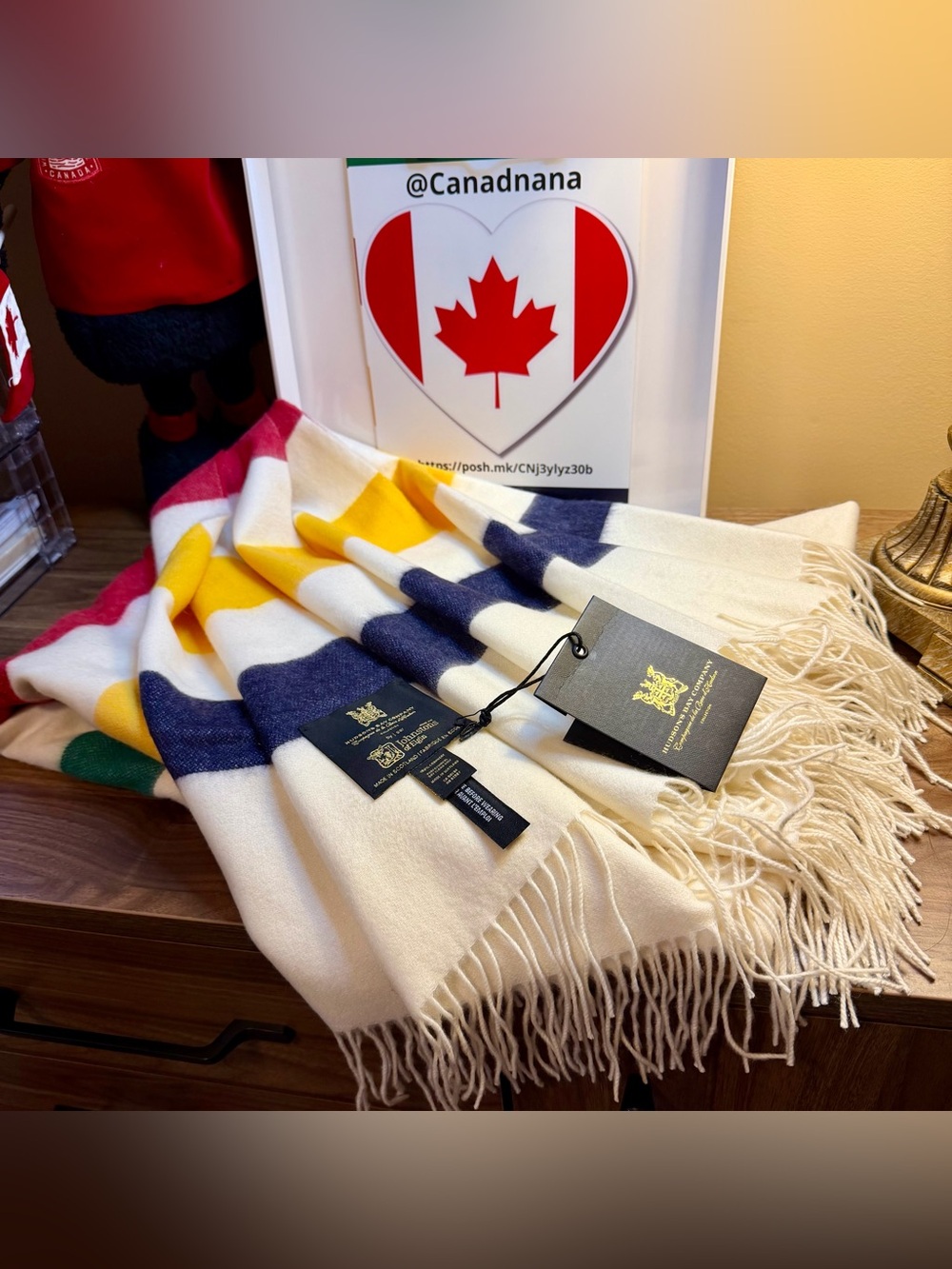 Luxury!! Hudson's Bay Company by Johnstons of Elgin 100% Cashmere Throw Blanket